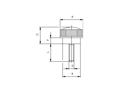 Rändelschraube VPZ - Technische Zeichnung | Kuala Kunststofftechnik GmbH